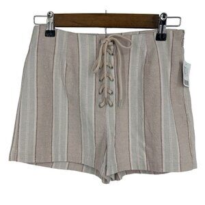 Urban Outfitters Tess Striped Lace-Up Shorts Size 0